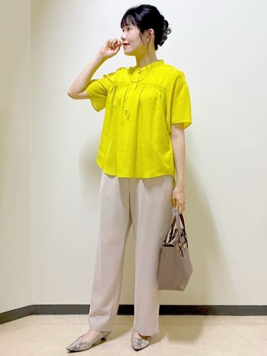  beni_gingerさんの「Reflect｜【選べる5色◎／マシンウォッシュ可】シャーリングデザインブラウス」を使ったコーディネート