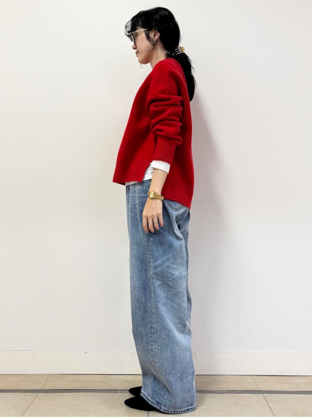 YOKOTAさんの「DRESSTERIOR｜◆【洗える/リブベロア】シアーリブベロアカットソー」を使ったコーディネート