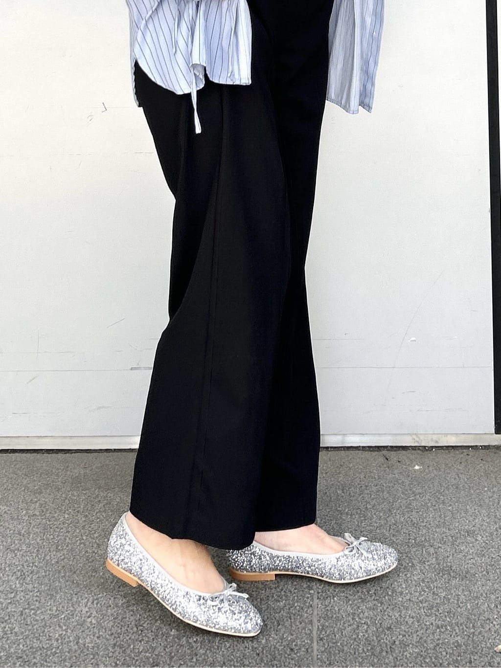 machikoさんの「ESPERANZA｜【EC限定カラーあり】グリッターバレエシューズ」を使ったコーディネート