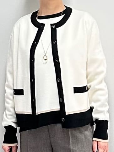 みなこさんの「UNTITLED｜【アンサンブル可/ジャケット風】ウールミラノリブカーディガン」を使ったコーディネート