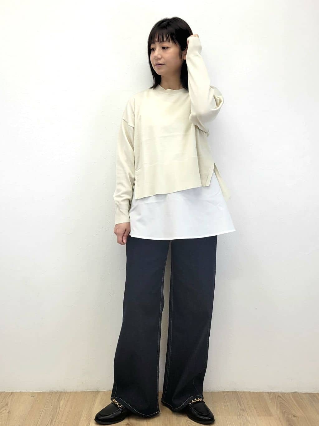 LISAさんの「OPAQUE.CLIP｜《ツインセット》リラクシーサイドスリットニット&times;ドッキングタンク【洗濯機洗い可】」を使ったコーディネート