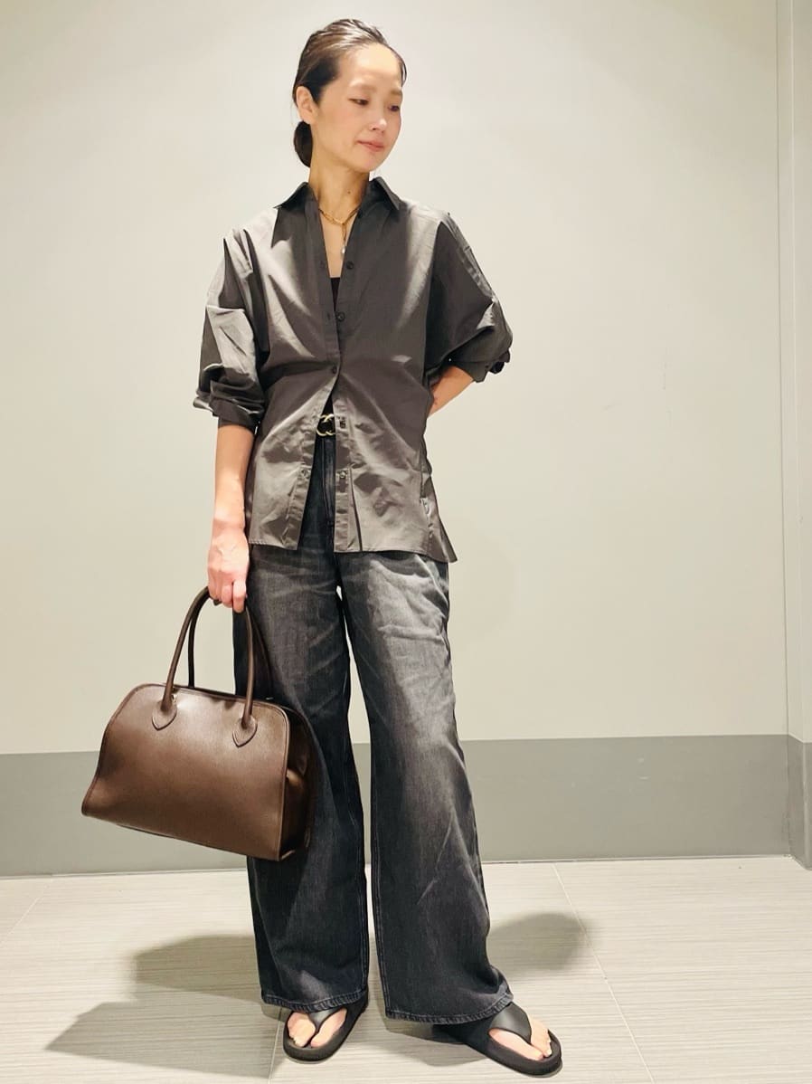 Annさんの「DRESSTERIOR｜ヴィンテージ加工ワイドデニムパンツ」を使ったコーディネート