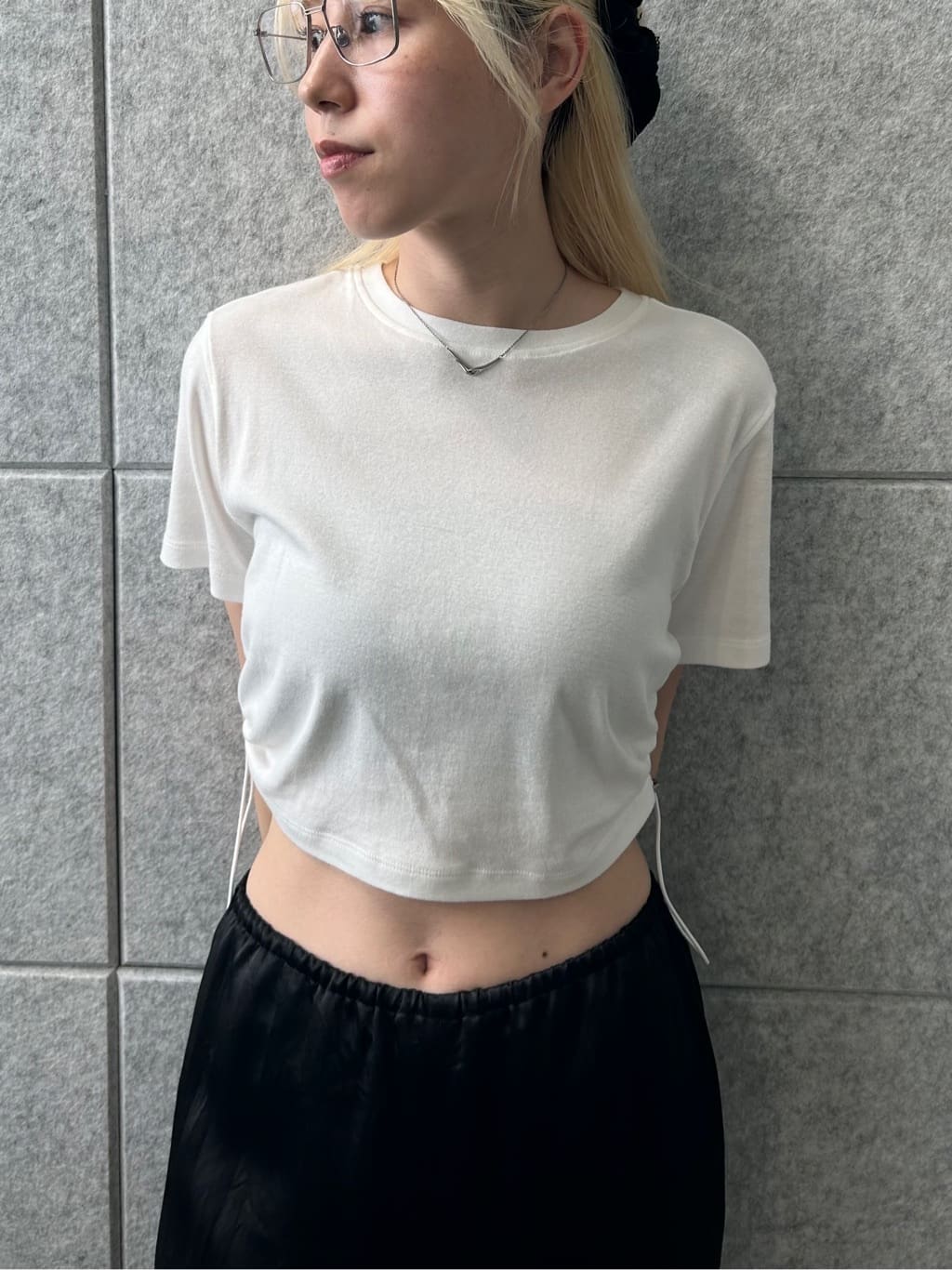 honoka Aさんの「CODE A｜drawstring crop tee」を使ったコーディネート
