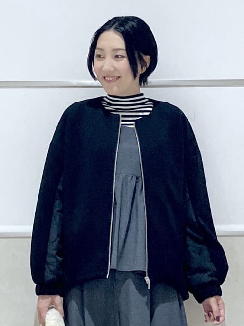 eriko さんの「Dessin｜ダンボールジップブルゾン」を使ったコーディネート