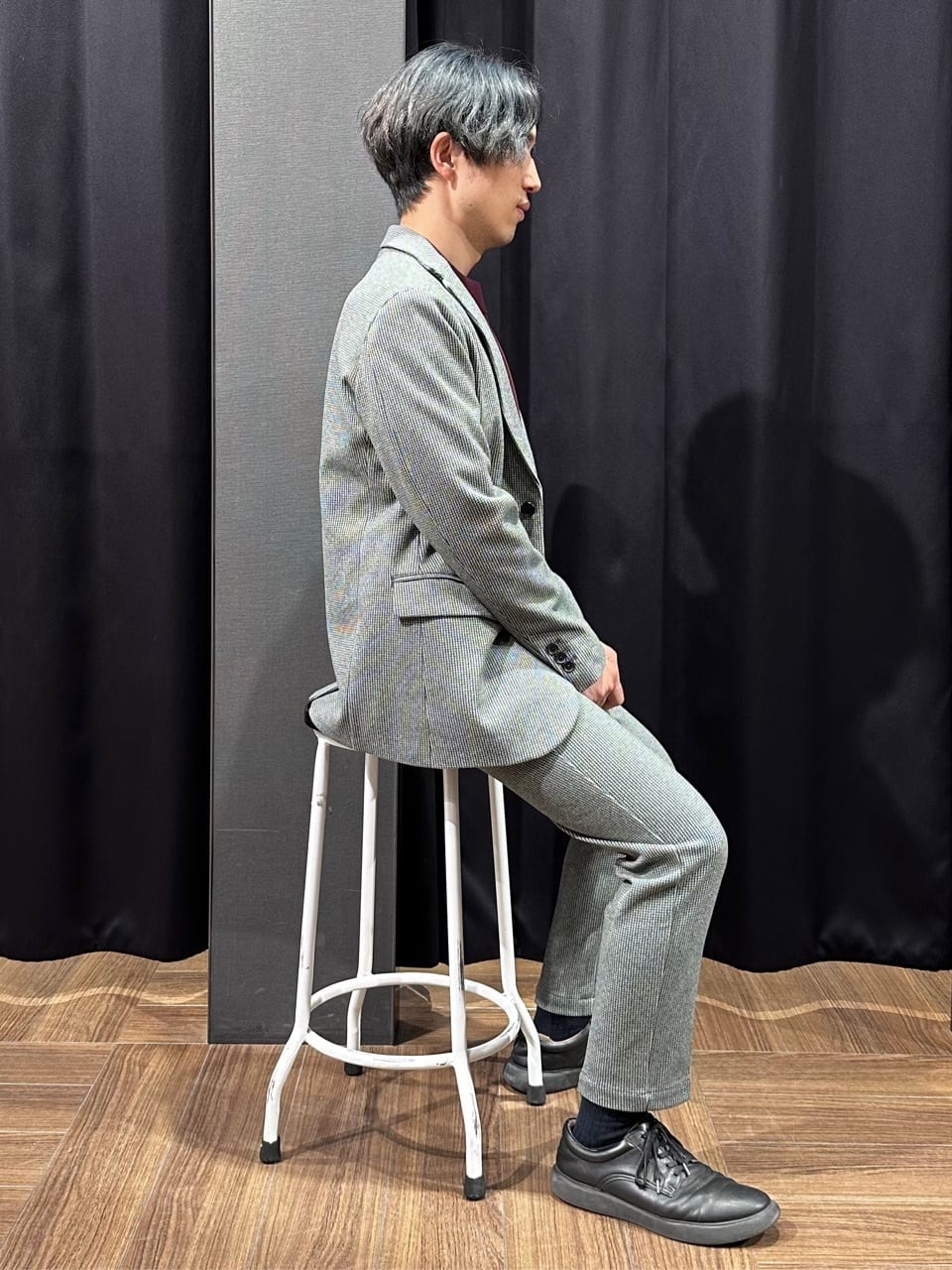tomoyaさんの「THE SHOP TK｜ツイードライクジャージジャケット【セットアップ可／洗濯機OK】」を使ったコーディネート