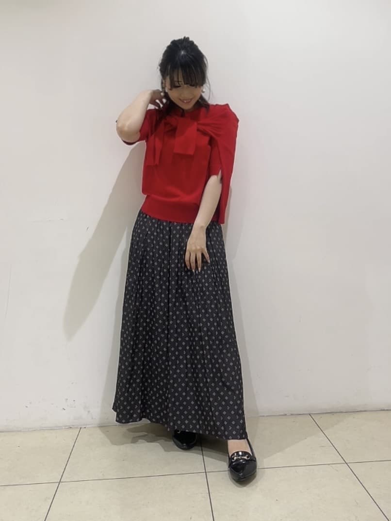 watanabeさんの「UNTITLED｜【アンサンブル可/薄手/洗える】5分袖クルーニット」を使ったコーディネート