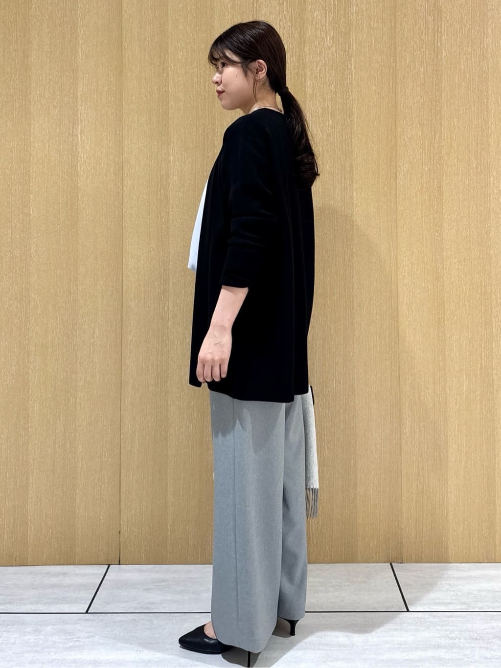 nanaさんの「UNTITLED｜【洗える/ボタンなし】ミラノリブカーディガン」を使ったコーディネート