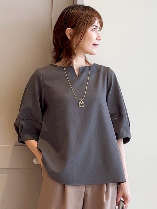 yamakoさんの「grove｜ロープベルトで差がつく 洗練リラックスパンツ」を使ったコーディネート