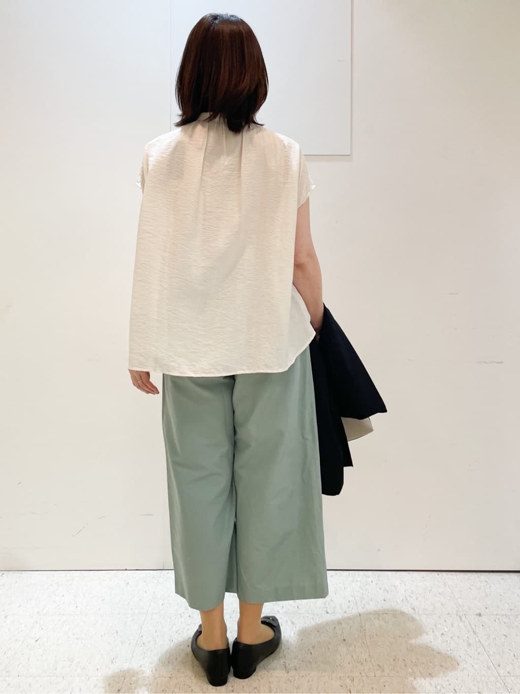 めいさんの「Reflect｜【お腹・腰周りすっきり見え◎】ストレッチワイドクロップドパンツ」を使ったコーディネート