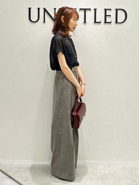 Miwaさんの「UNTITLED｜【シアー】チェックスタンドネックブラウス」を使ったコーディネート