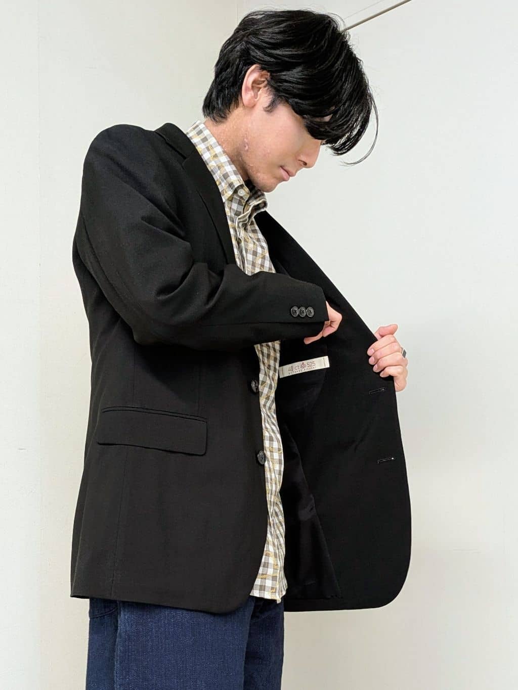 ryoさんの「TAKEO KIKUCHI｜ディープブラック ジャケット」を使ったコーディネート