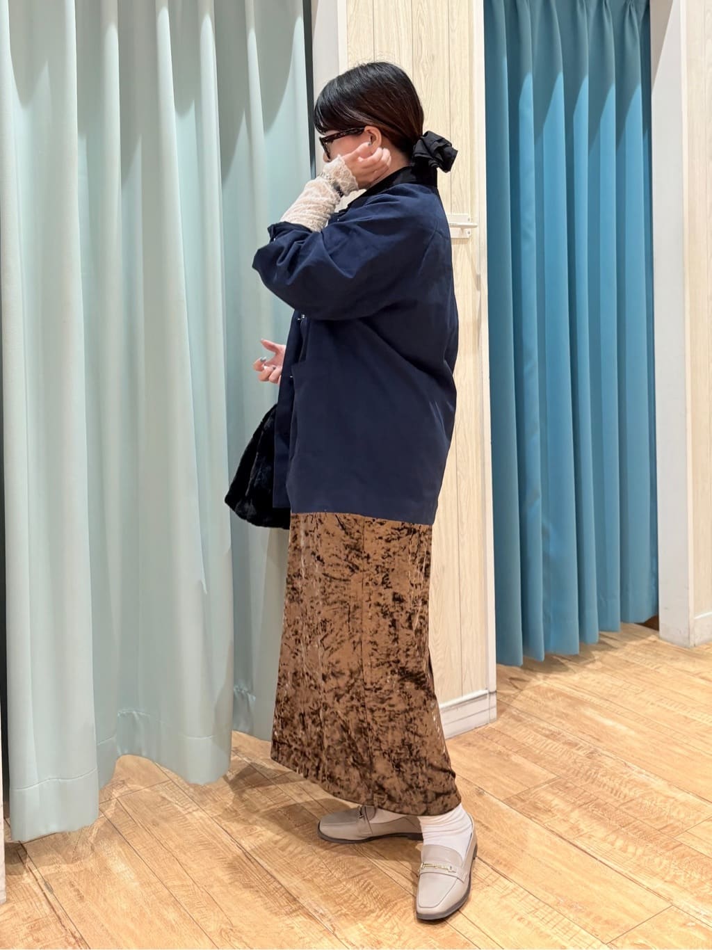 砂糖さんの「SHOO･LA･RUE｜【S-LL】オーバーシルエットでこなれ感 襟コール カバーオール」を使ったコーディネート