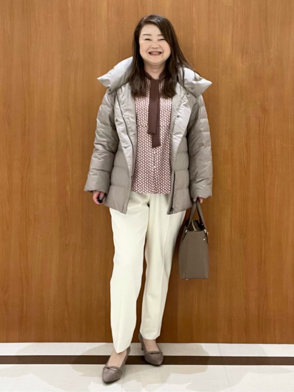 Hiroさんの「Reflect｜【SS-4Lサイズ】フーデッドミドルダウンコート」を使ったコーディネート