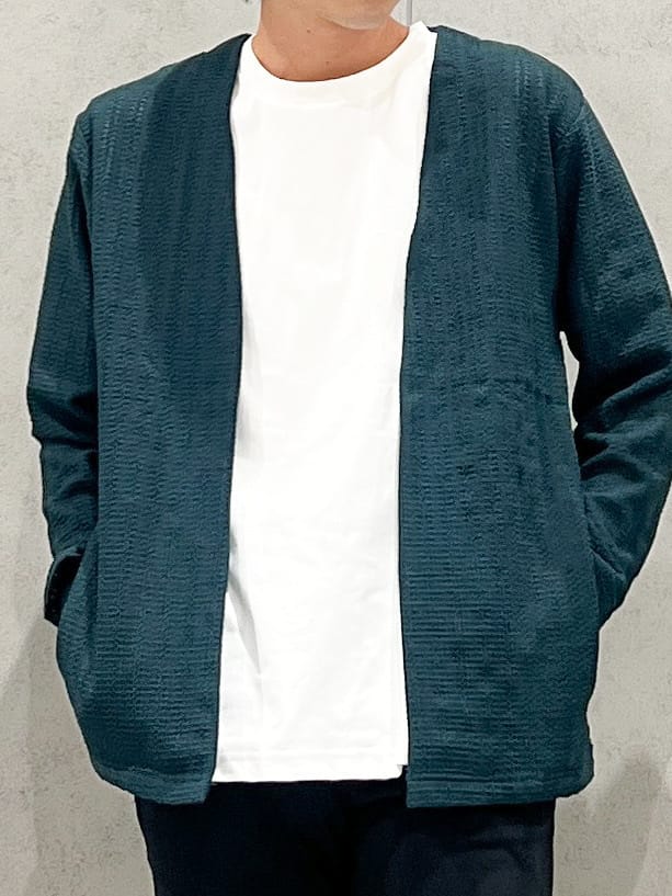 SHI-MAさんの「THE SHOP TK｜【セットでお買い得！！】長袖カーディガン＋半袖Tシャツ　洗濯機OK/吸水速乾(Tシャツのみ)」を使ったコーディネート