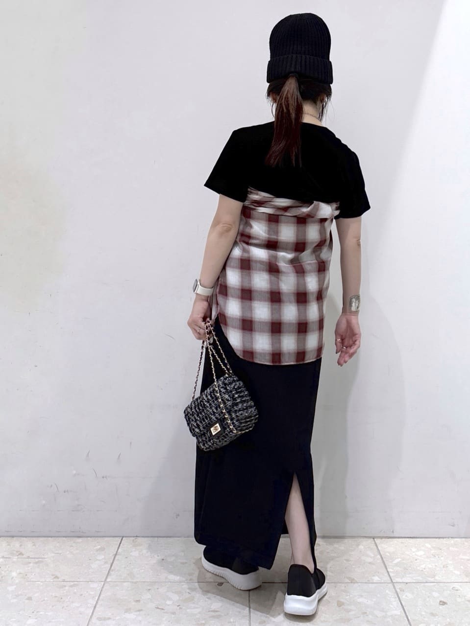 mameさんの「OPAQUE.CLIP｜フロッキーチュールTシャツ【洗濯機洗い可】」を使ったコーディネート