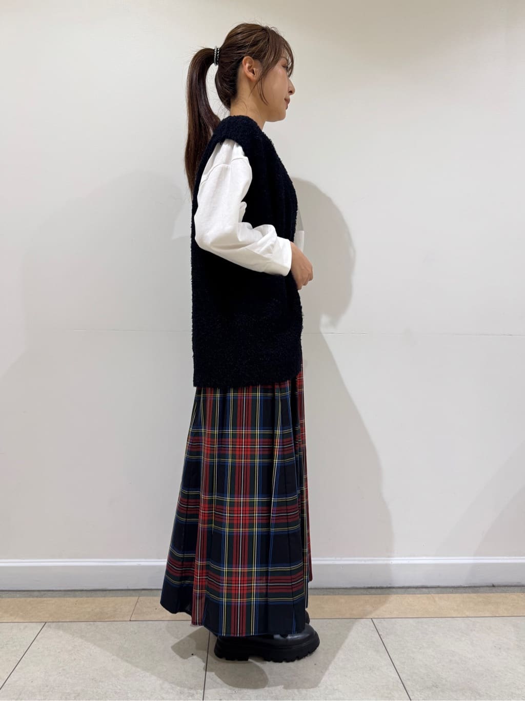 haruさんの「Dessin｜【洗える】箔プリントロングTシャツ」を使ったコーディネート