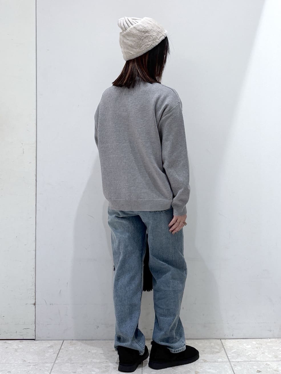 mameさんの「OPAQUE.CLIP｜襟付きロゴジャカードニット【洗濯機OK】」を使ったコーディネート