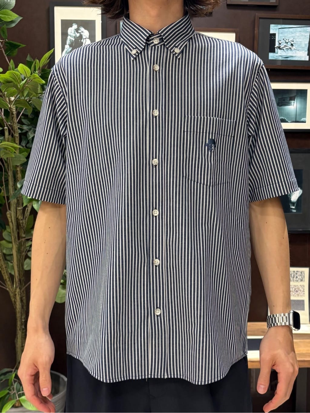Kaiさんの「TAKEO KIKUCHI｜【COOL CITY WEAR】ストライプジャージ ボタンダウンシャツ /接触冷感」を使ったコーディネート