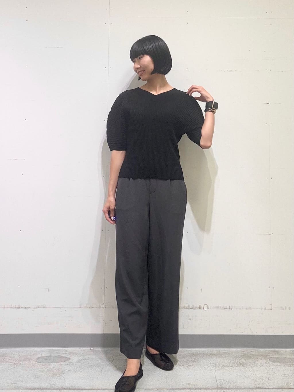 naoさんの「INDIVI｜【二の腕カバー／スタイルアップ】ドライタッチストレッチニット」を使ったコーディネート