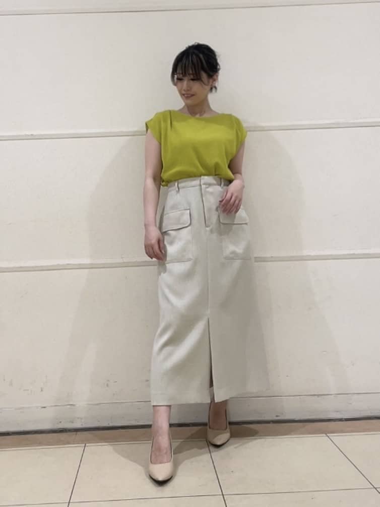 watanabeさんの「UNTITLED｜【ジャージ素材】インナードッキングシアーカットソー」を使ったコーディネート