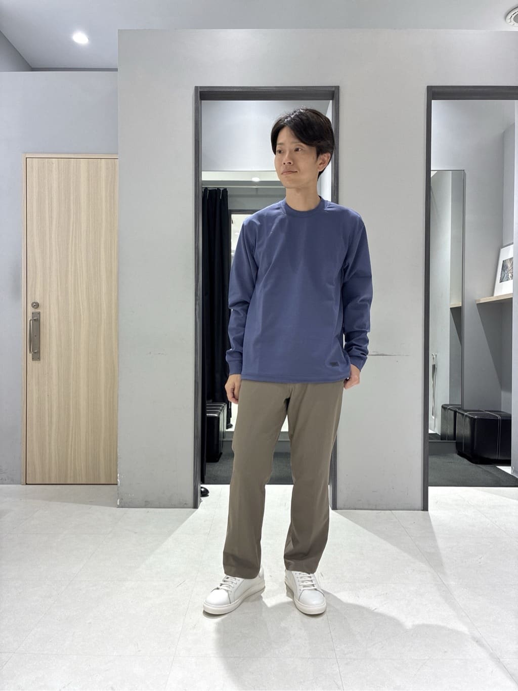 わいずみさんの「TAKEO KIKUCHI｜【Made in JAPAN】播州織 ドビー千鳥シャツ」を使ったコーディネート