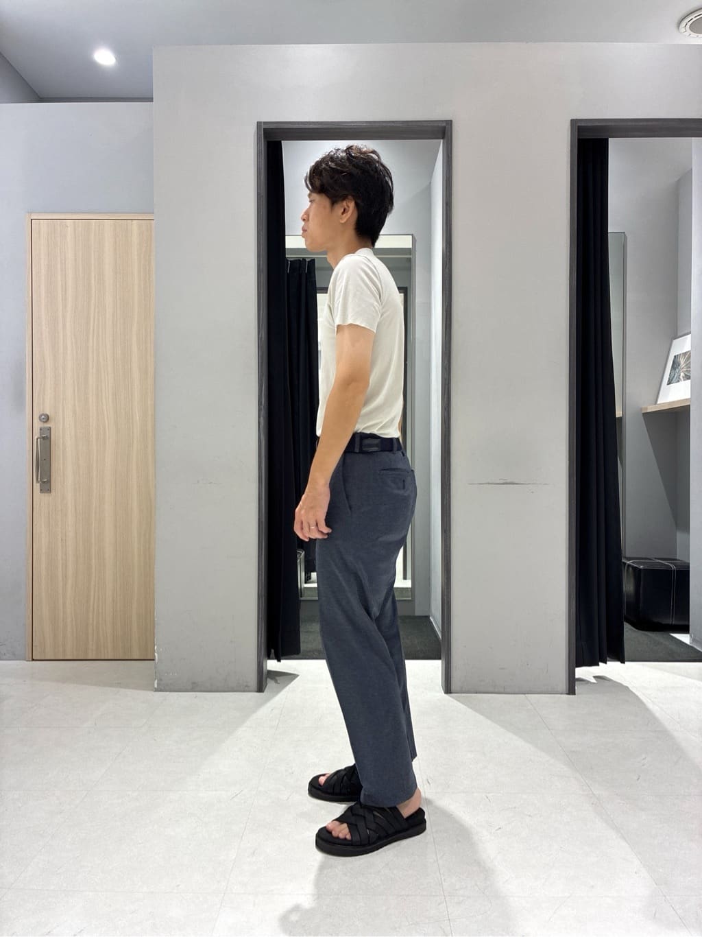 わいずみさんの「TAKEO KIKUCHI｜【COOL CITY WEAR】DotAir（R）サッカー シャツ」を使ったコーディネート