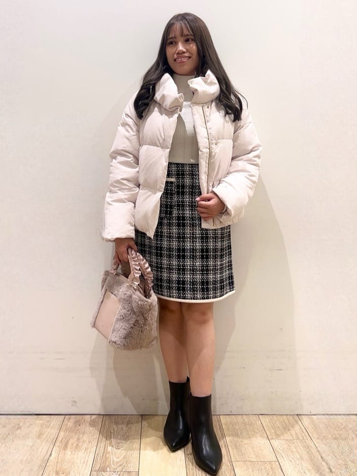 Ririさんの「index｜KAWADAダウンショートコート【撥水／洗濯機OK／静電気防止裏地】《XS～LL》」を使ったコーディネート