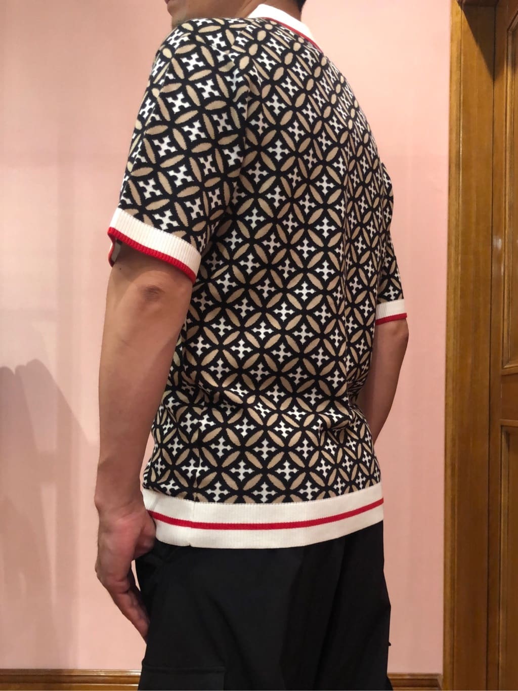 OKJさんの「DRESSTERIOR｜◆オーバーラップサークル ニットポロシャツ」を使ったコーディネート