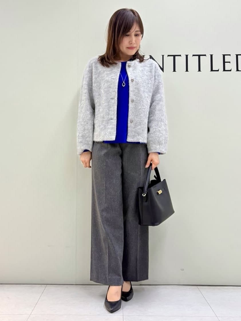 Sakaiさんの「UNTITLED｜【ワイド/後ろゴム/シーズンレス】シルクネップツイードパンツ」を使ったコーディネート