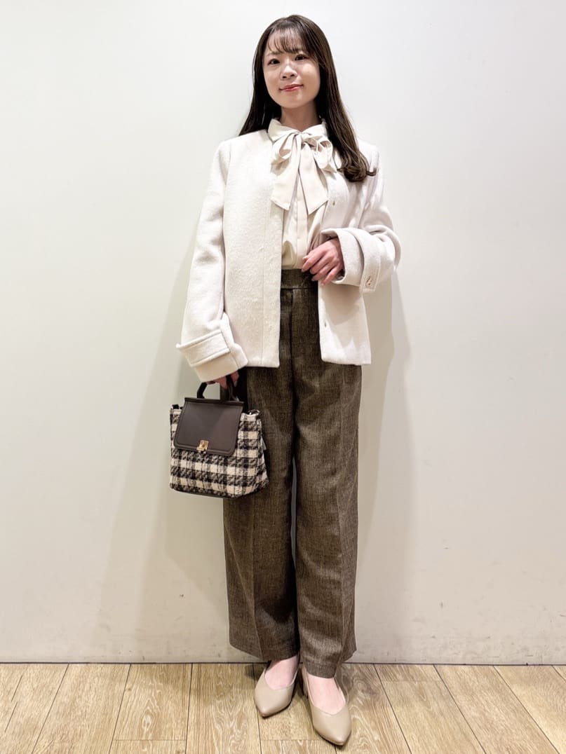 ayaさんの「index｜ノーカラーショートコート」を使ったコーディネート