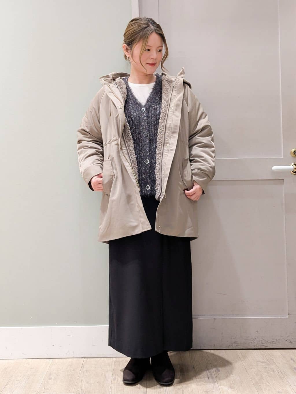 kuwawaさんの「grove｜最終お値下げ！！【名品アウター/3WAY・はっ水】ボアライナー付きモッズコート」を使ったコーディネート