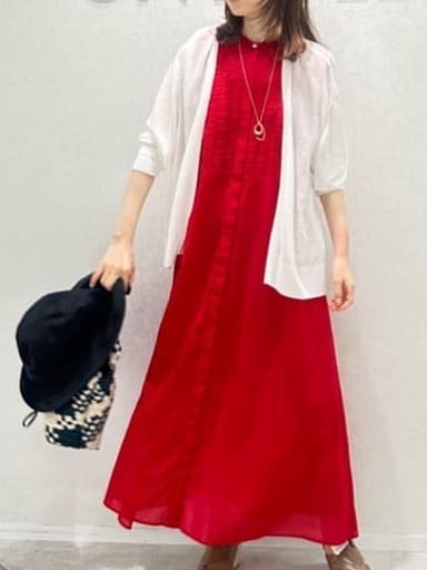 Miwaさんの「UNTITLED｜ライトダブルリングネックレス」を使ったコーディネート