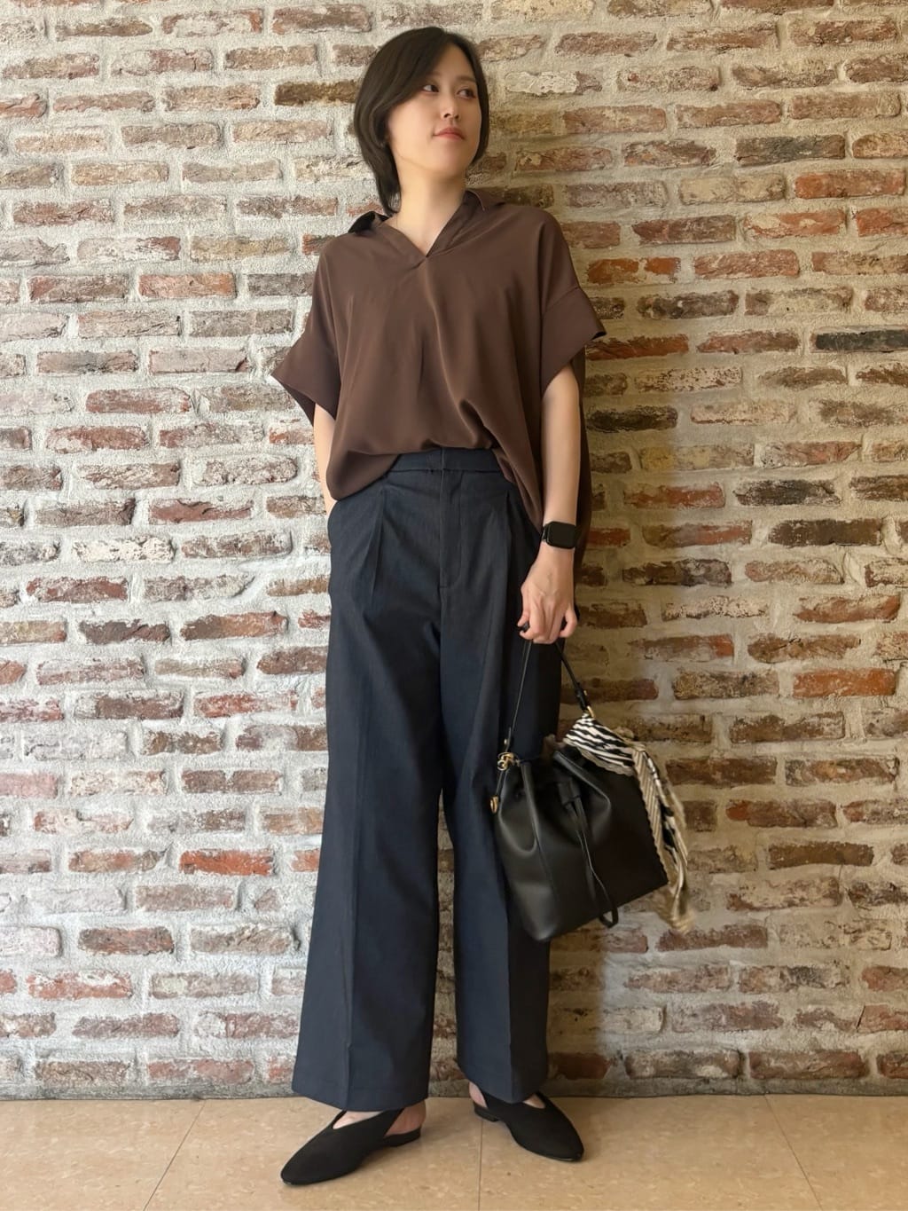 しばさんの「THE SHOP TK｜【インしなくても決まる】スキッパーシャツ/接触冷感/防シワ/速乾」を使ったコーディネート