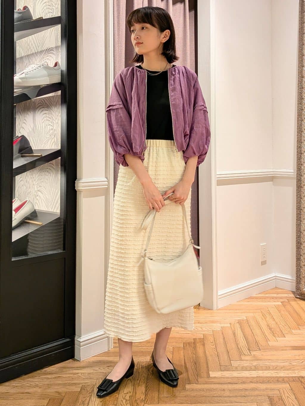 saoriさんの「DRESSTERIOR｜【接触冷感/抗菌防臭/消臭】アイスクリアコットンドルマンT」を使ったコーディネート