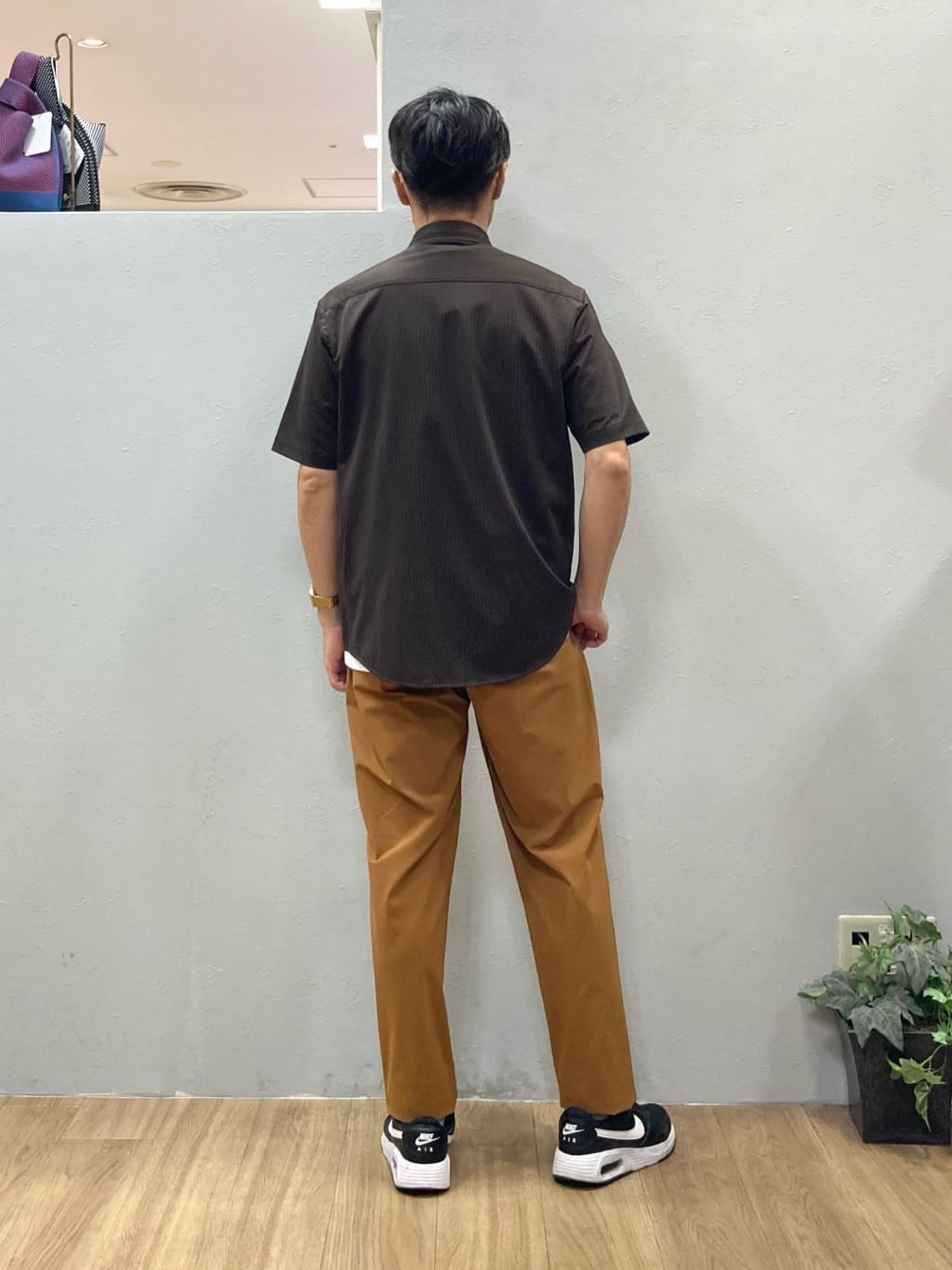 シュンさんの「TAKEO KIKUCHI｜【COOL CITY WEAR】ストライプジャージ ボタンダウンシャツ /接触冷感」を使ったコーディネート