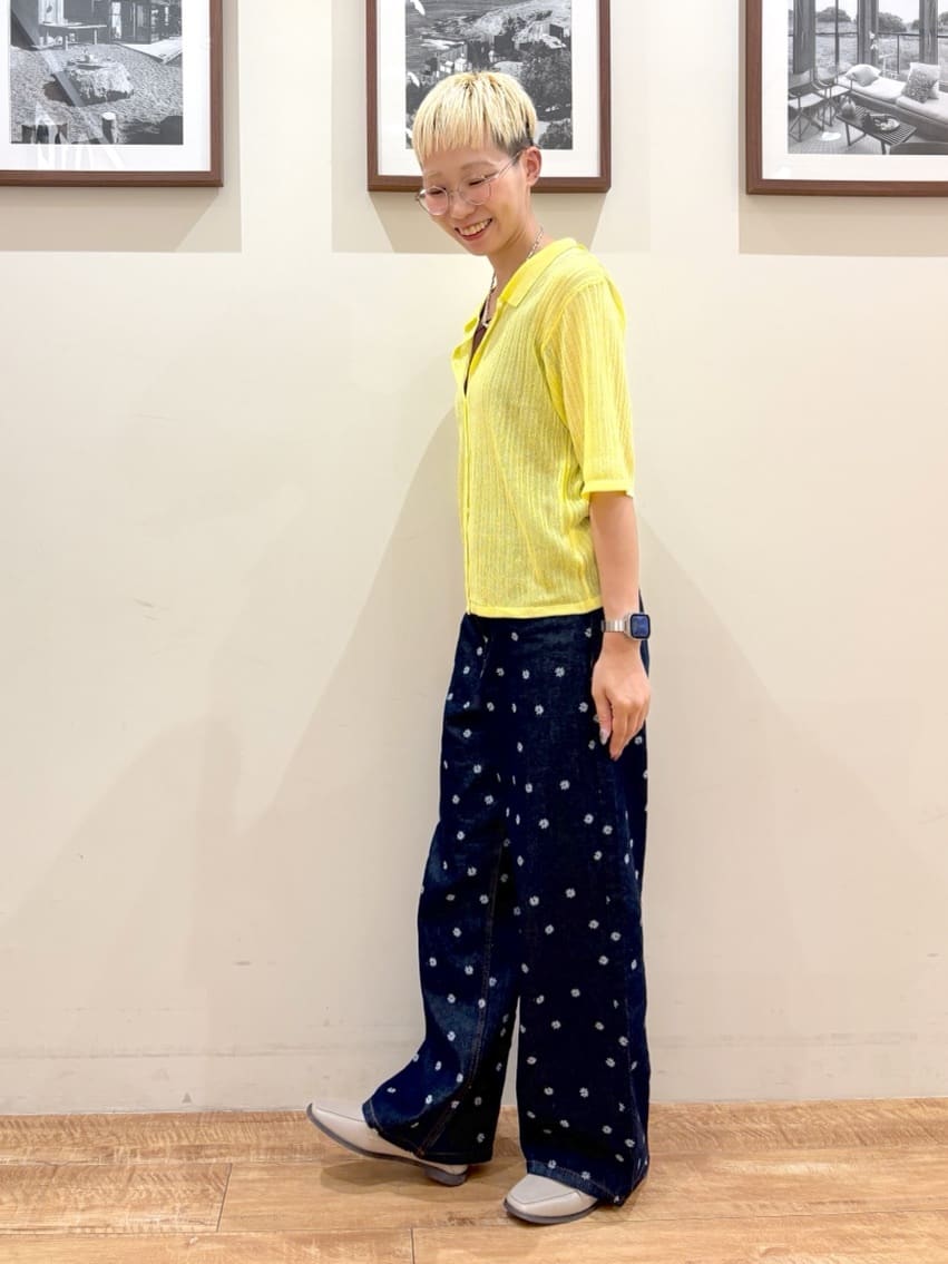 Ayumiさんの「SHOO･LA･RUE｜【洗える/S-LL】大人のシアー感 キラキラ リブニット」を使ったコーディネート