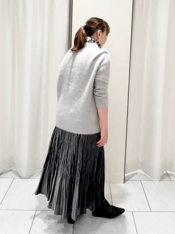 ʏᴜᴋɪᴋᴏさんの「UNTITLED｜【大人な品格/ふわふわニット】フォックスカシミヤ コクーンニット」を使ったコーディネート