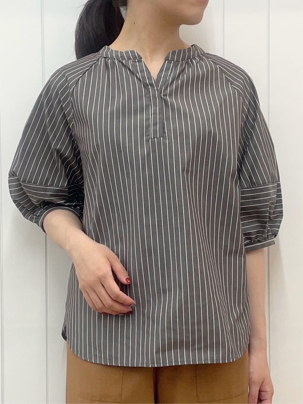 Mayaさんの「Dessin｜【ウエストゴム・洗える】アウトポケットワイドパンツ（XS～L）」を使ったコーディネート