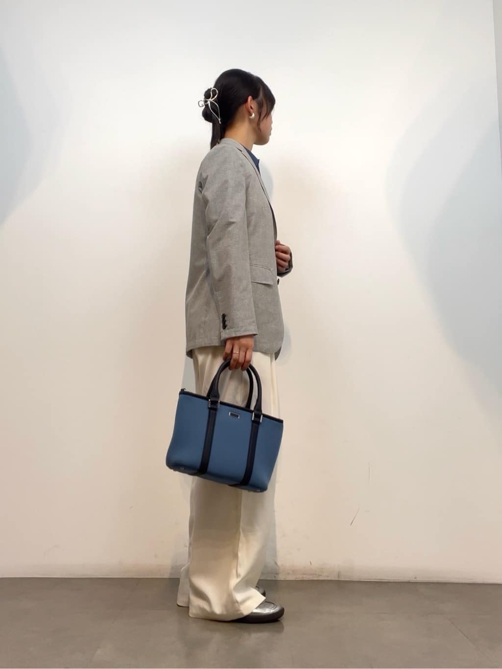 リンナさんの「TAKEO KIKUCHI｜【抗菌防臭】COOL DOTS（R）ドビープリント ジャケット」を使ったコーディネート