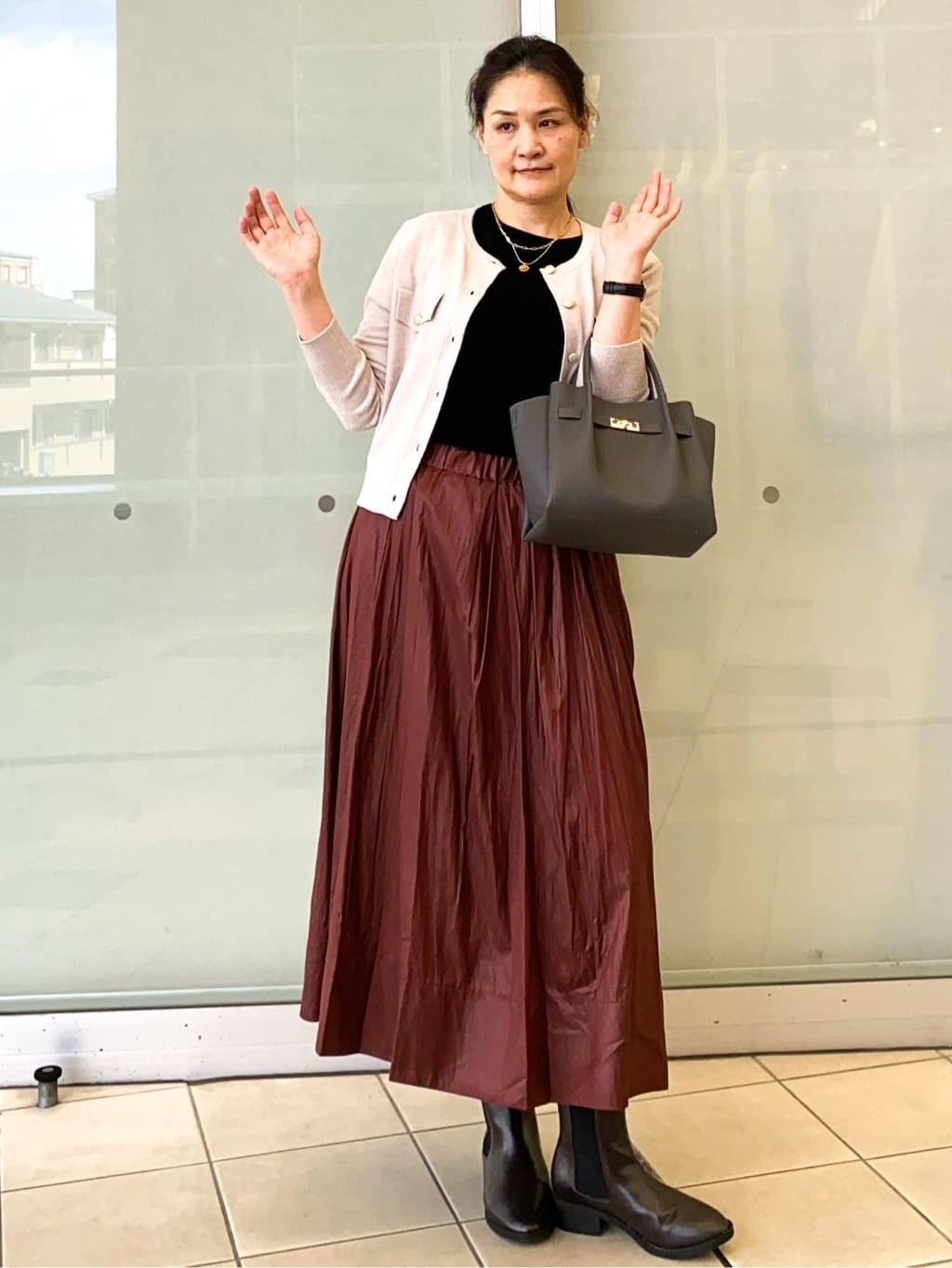 Jeanさんの「OPAQUE.CLIP｜フロッキーチュールTシャツ【洗濯機洗い可】」を使ったコーディネート
