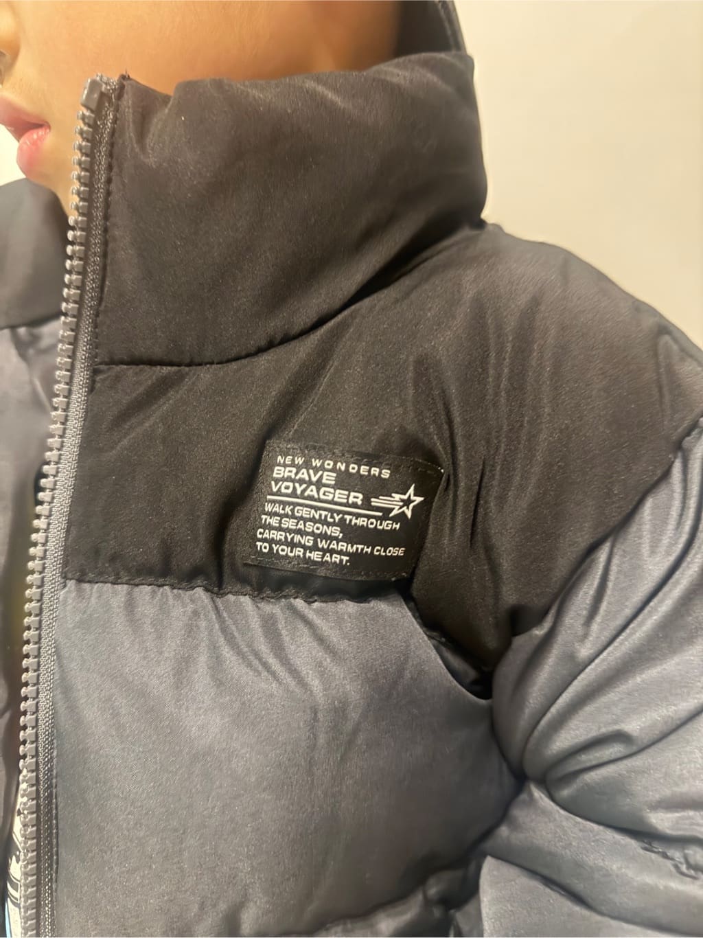 chさんの「THE SHOP TK｜【110-160】スタンドネック中綿ブルゾン」を使ったコーディネート