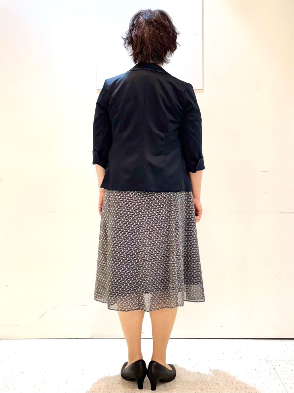ヤスコさんの「Reflect｜【マシンウォッシュ可／セットアップ可】コツキ柄プリントブラウス」を使ったコーディネート