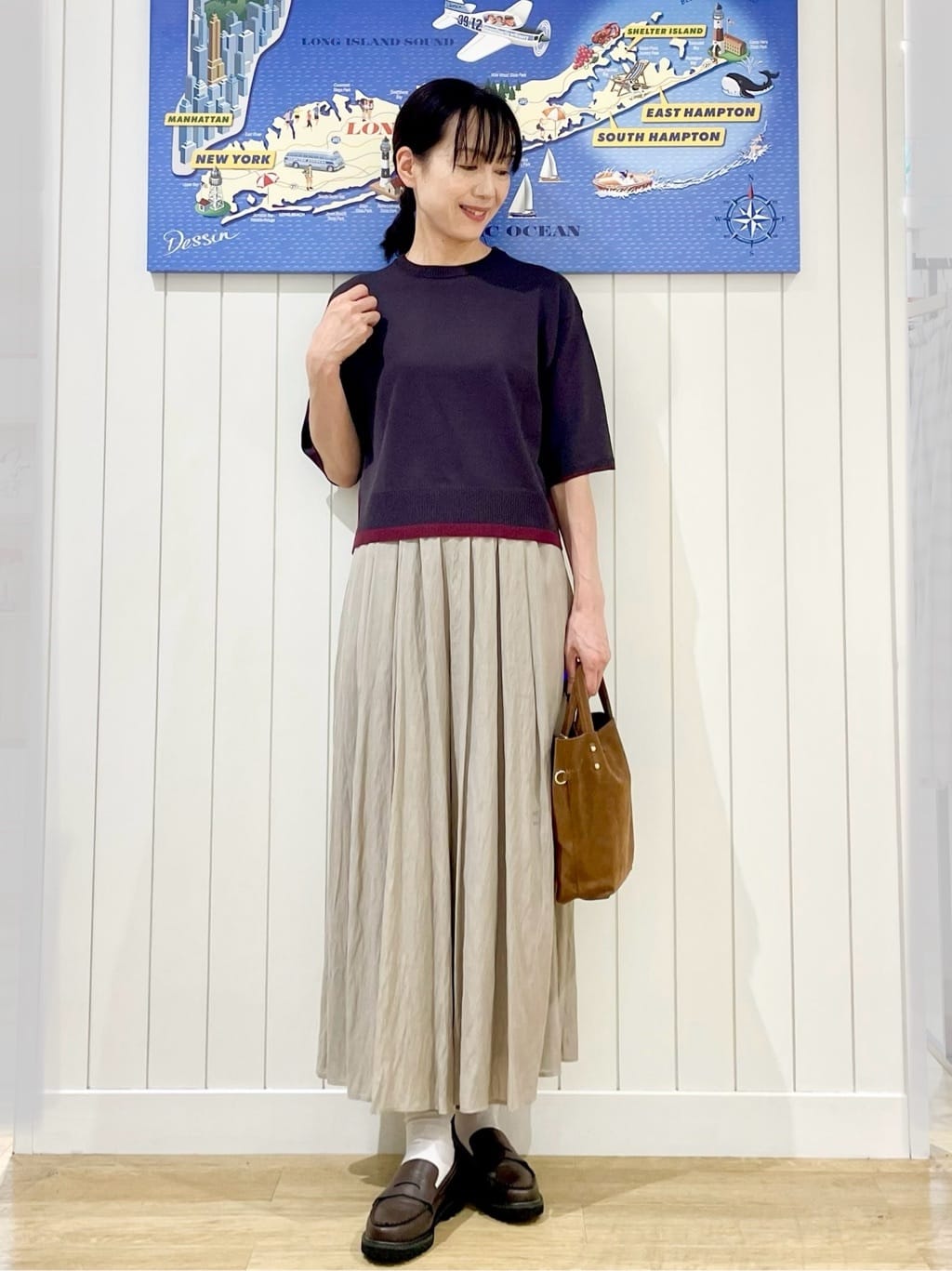 uwatokoさんの「Dessin｜【洗える】バイカラーショート丈ニット」を使ったコーディネート