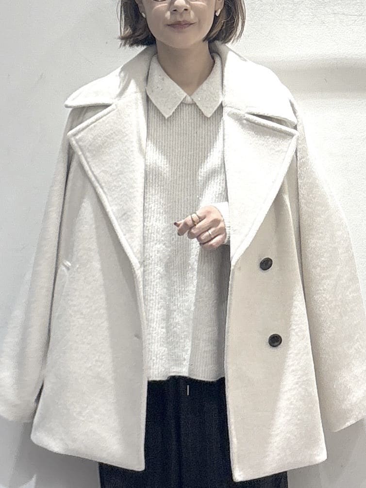 たけねぇさんの「OPAQUE.CLIP｜カシミヤブレンドウールミドルピーコート」を使ったコーディネート