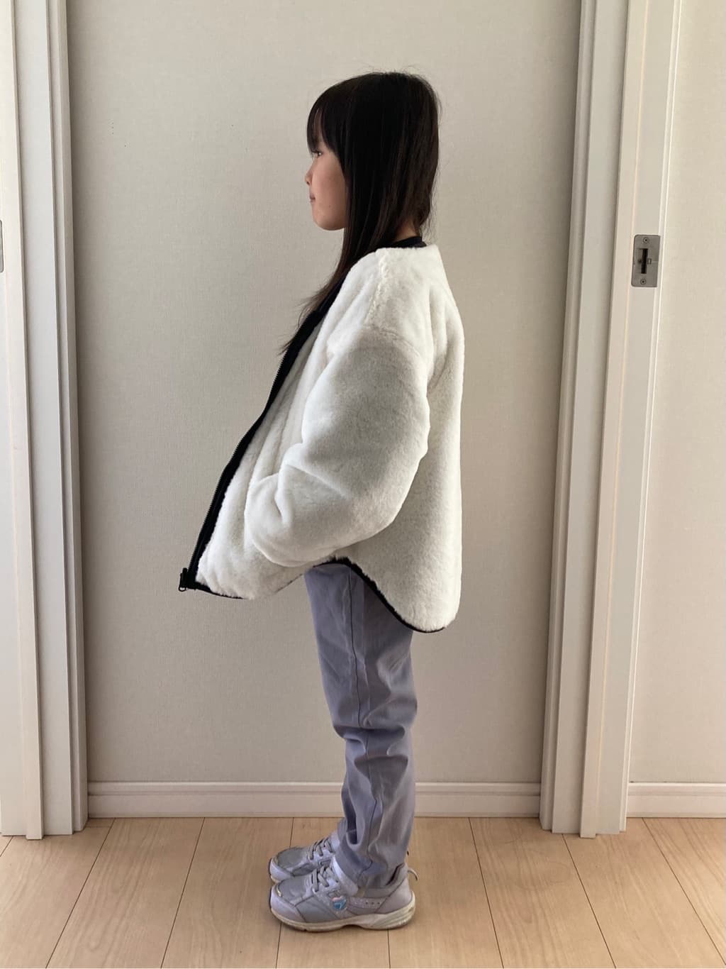 𝐂𝐡𝐢𝐢 &hearts;(ちー)さんの「SHOO･LA･RUE｜【100-150cm/撥水】キルト&times;ファーリバーシブルブルゾン」を使ったコーディネート