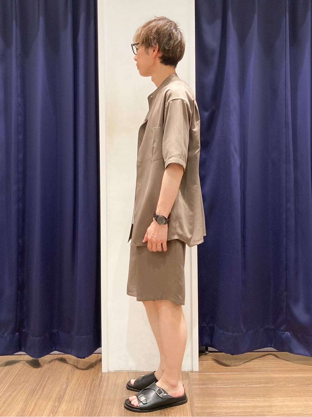 つーじーさんの「THE SHOP TK｜クールファイバーショートパンツ　接触冷感／吸水速乾／UVケア／軽量／セットアップ可」を使ったコーディネート