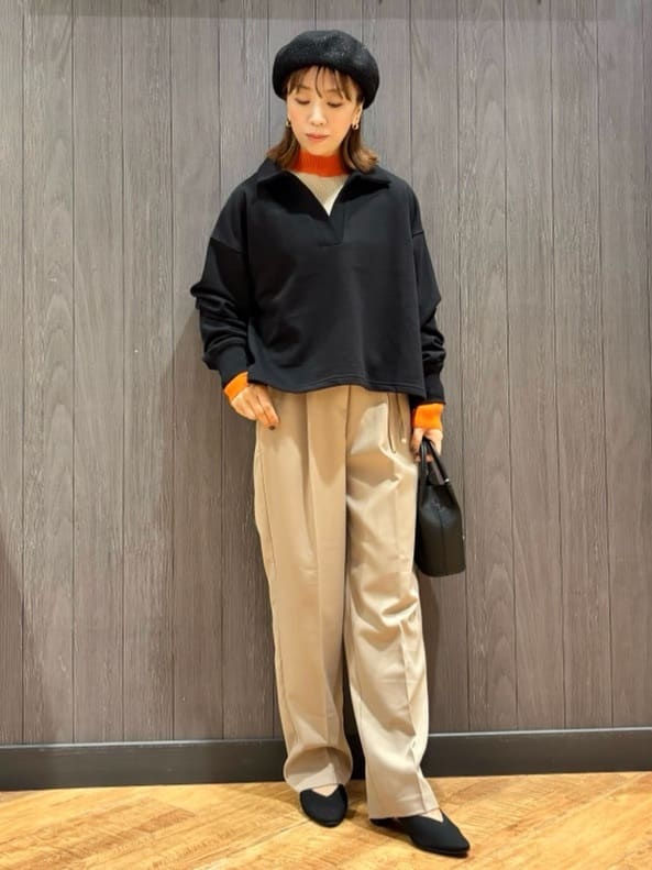 meiさんの「SHOO･LA･RUE｜【S-LL】ウエストリボンがアクセント ゆったりテーパードパンツ」を使ったコーディネート