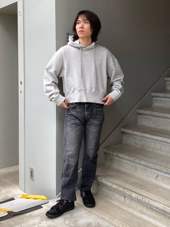 hazuさんの「TAKEO KIKUCHI｜【モンスターストレッチ】日本製 ウォッシュド デニムパンツ」を使ったコーディネート