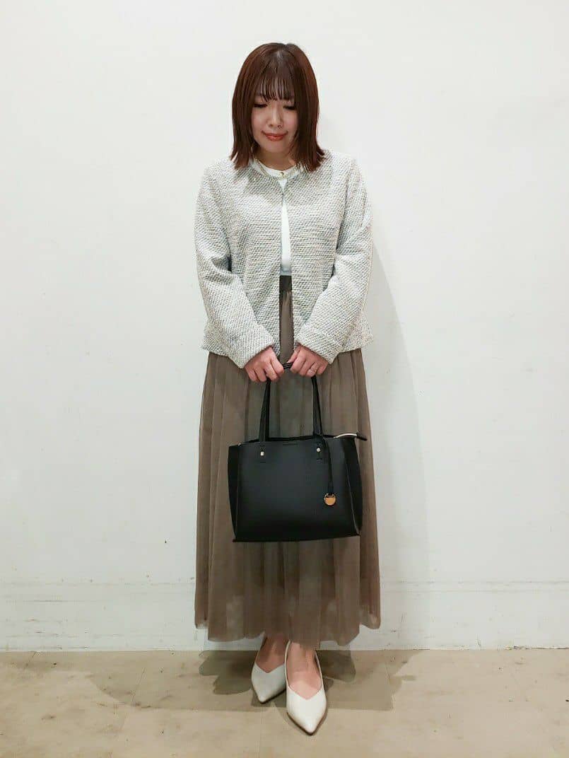 TSUCHIYAさんの「SHOO･LA･RUE｜◆【S-3L】セレモニーからデイリーにも 軽くて柔らかくて着心地の良い カットツイードジャケット」を使ったコーディネート