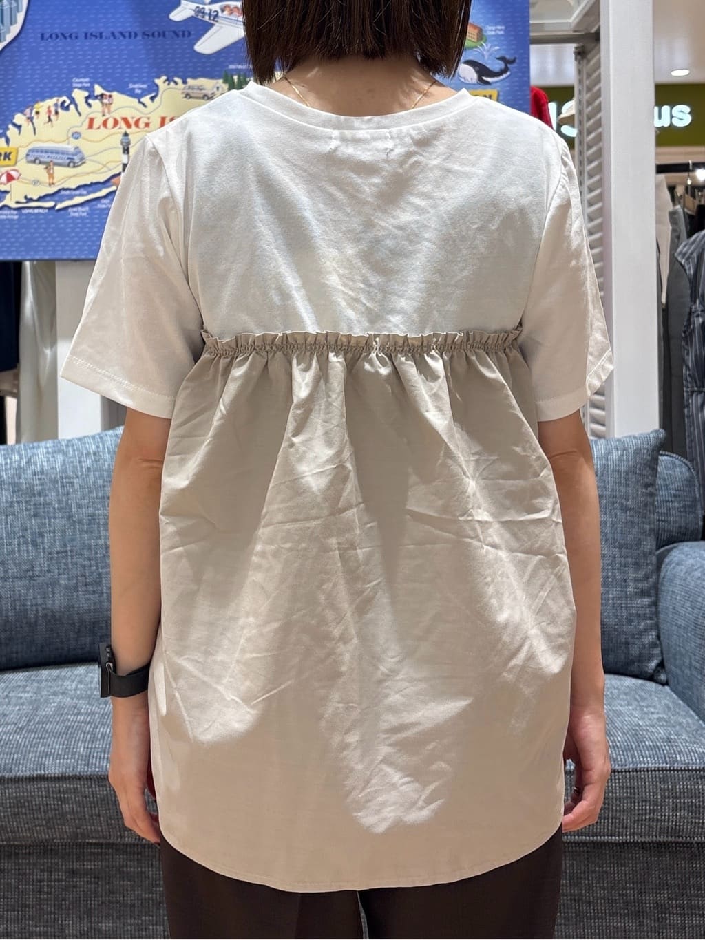 risaさんの「Dessin｜【ウエストゴム・洗える】センターライン入りテーパードパンツ（XS～L）」を使ったコーディネート